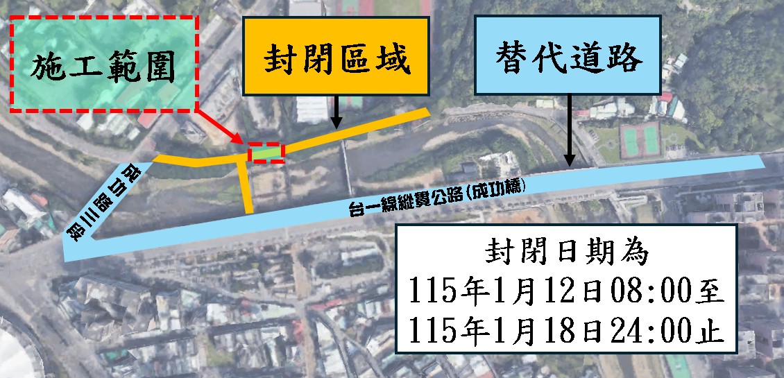 配合管線遷移作業 桃園1/12起封閉部分南崁溪自行車道