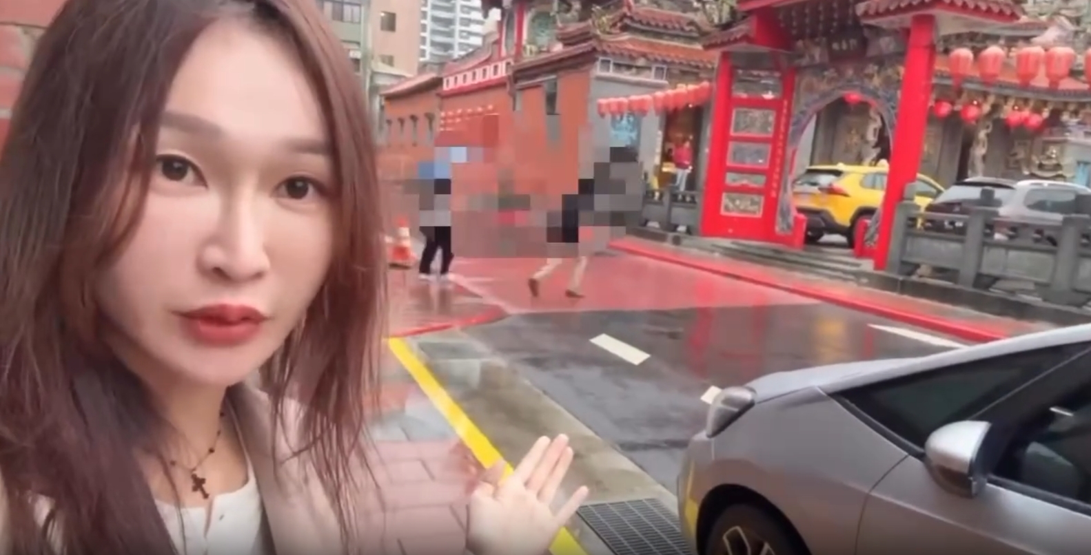 桃園大廟出現罰單陷阱？紅色鋪面誤導過馬路 黃瓊慧：9成民眾都搞錯