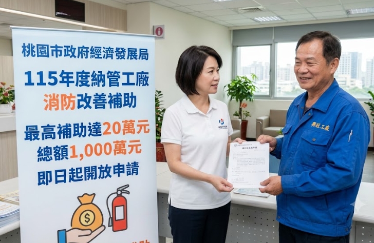 中小企業快看！桃園特定工廠消防改善最高補助20萬