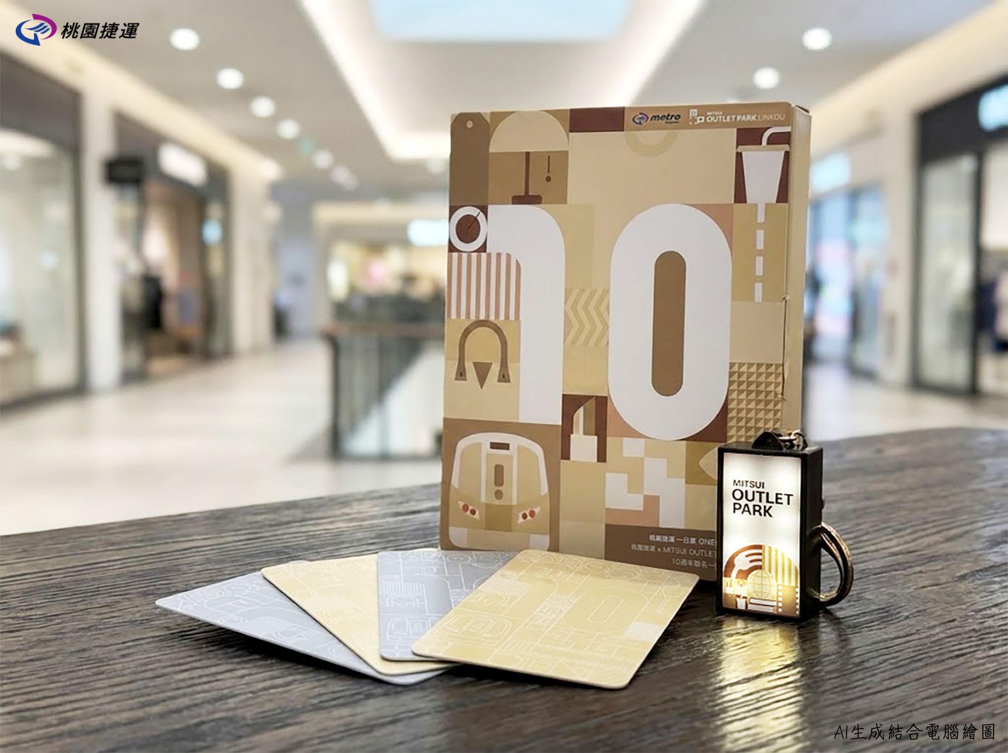 桃園捷運慶林口三井OUTLET開館10周年 一日套票1/19開賣送限量小燈箱