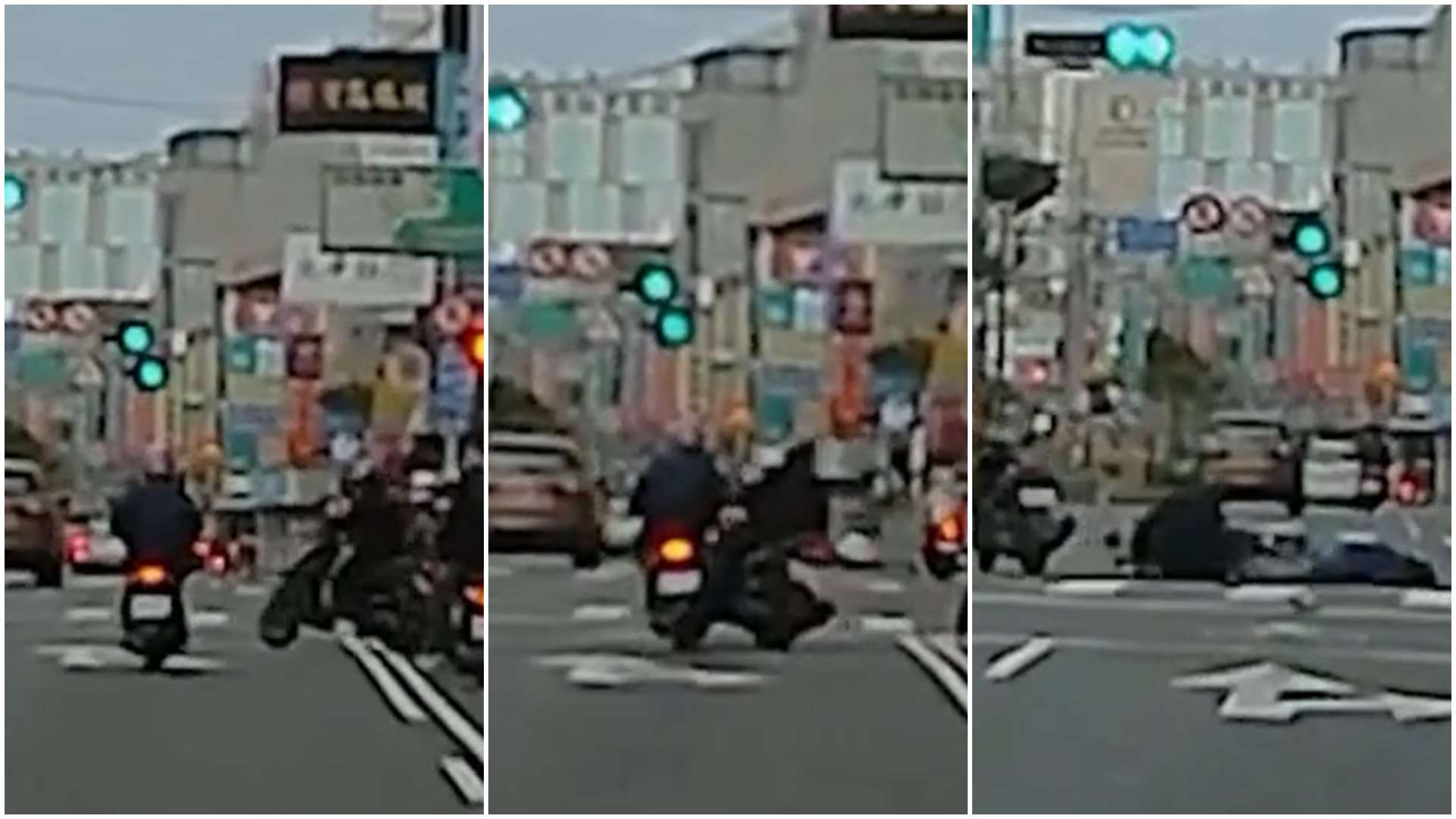 【有片】馬路你家開的？中壢男騎士鬼切 婦人慘遭擊落