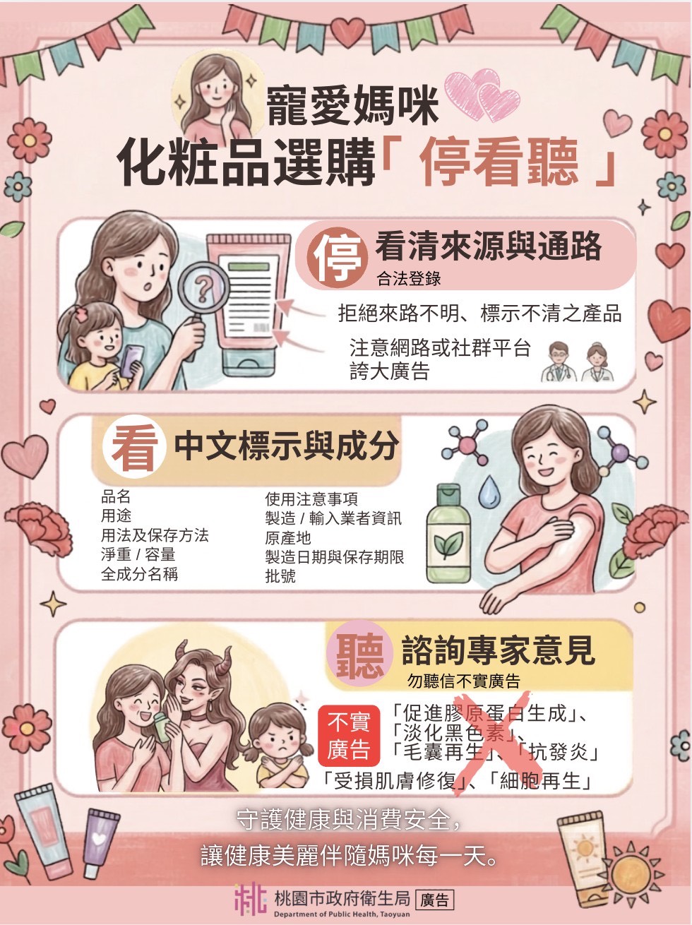 愛媽咪不踩雷！選購保養品認明中文標示 避開誇大不實廣告