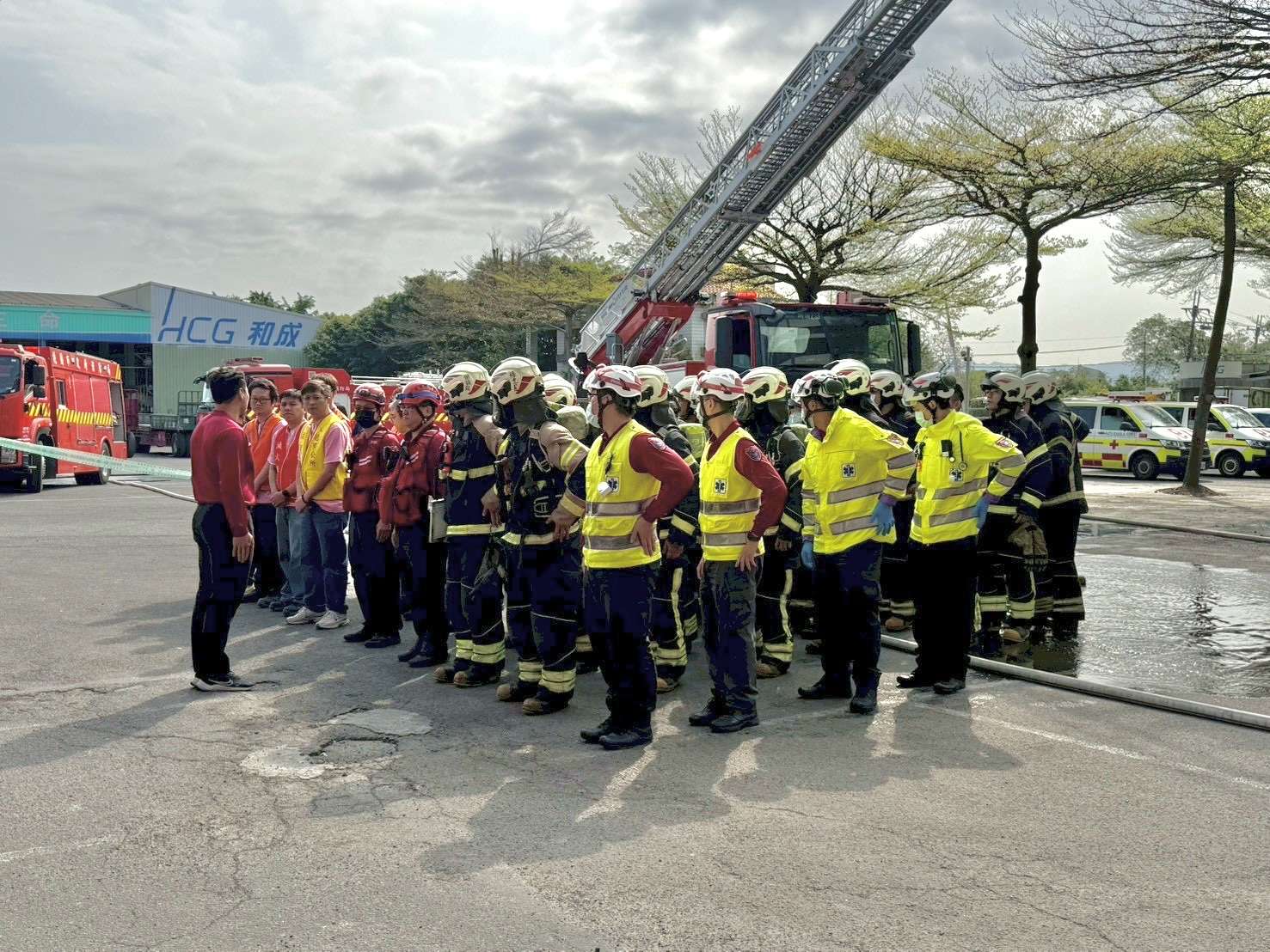 八德消防前進工廠演練 攜手自衛消防編組強化救災默契