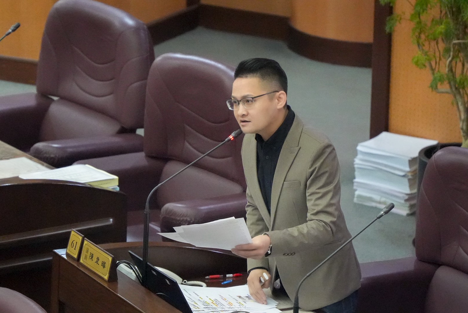 陳韋曄質詢桃園十大議題：讓市民有感 爭取二胎托育加碼