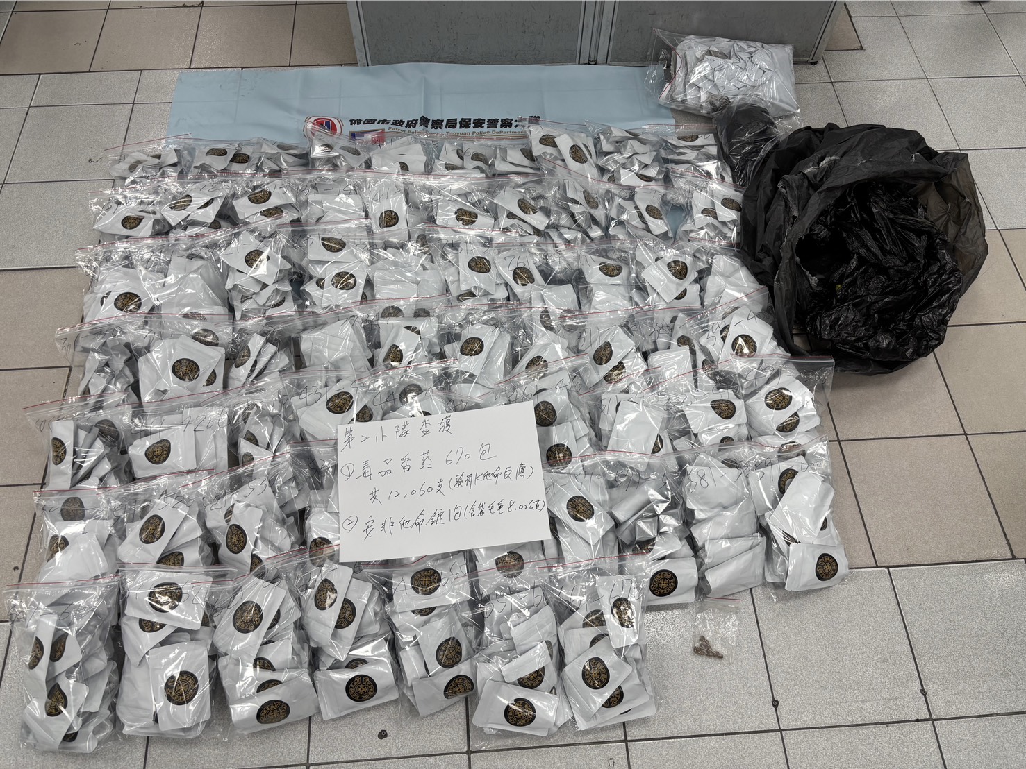 桃園男無照駕駛露餡 保大深夜搜出1.2萬支「彩虹菸」