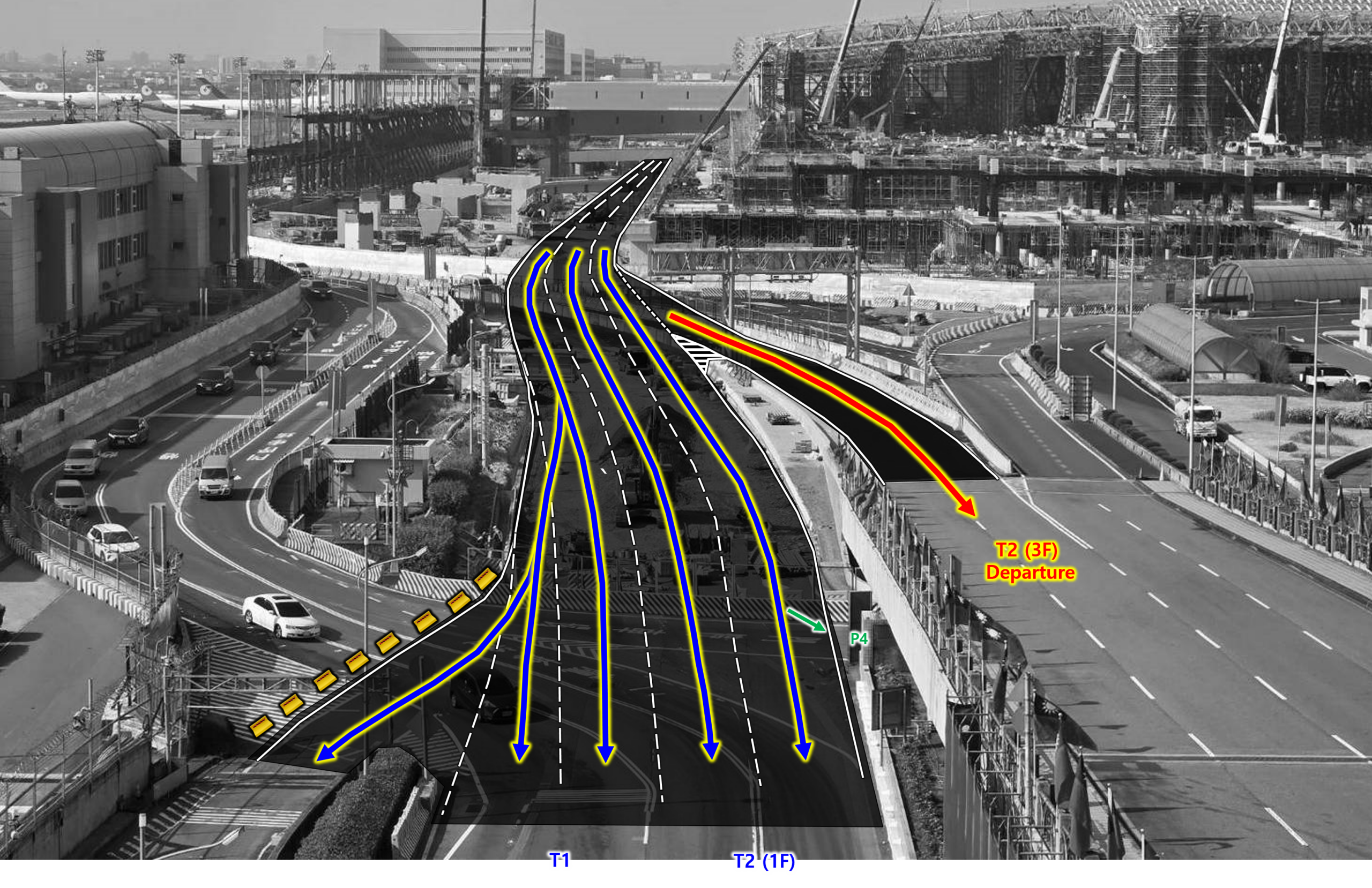 出國注意!桃機航站南路今晚起管制6H 前往第二航廈須改道