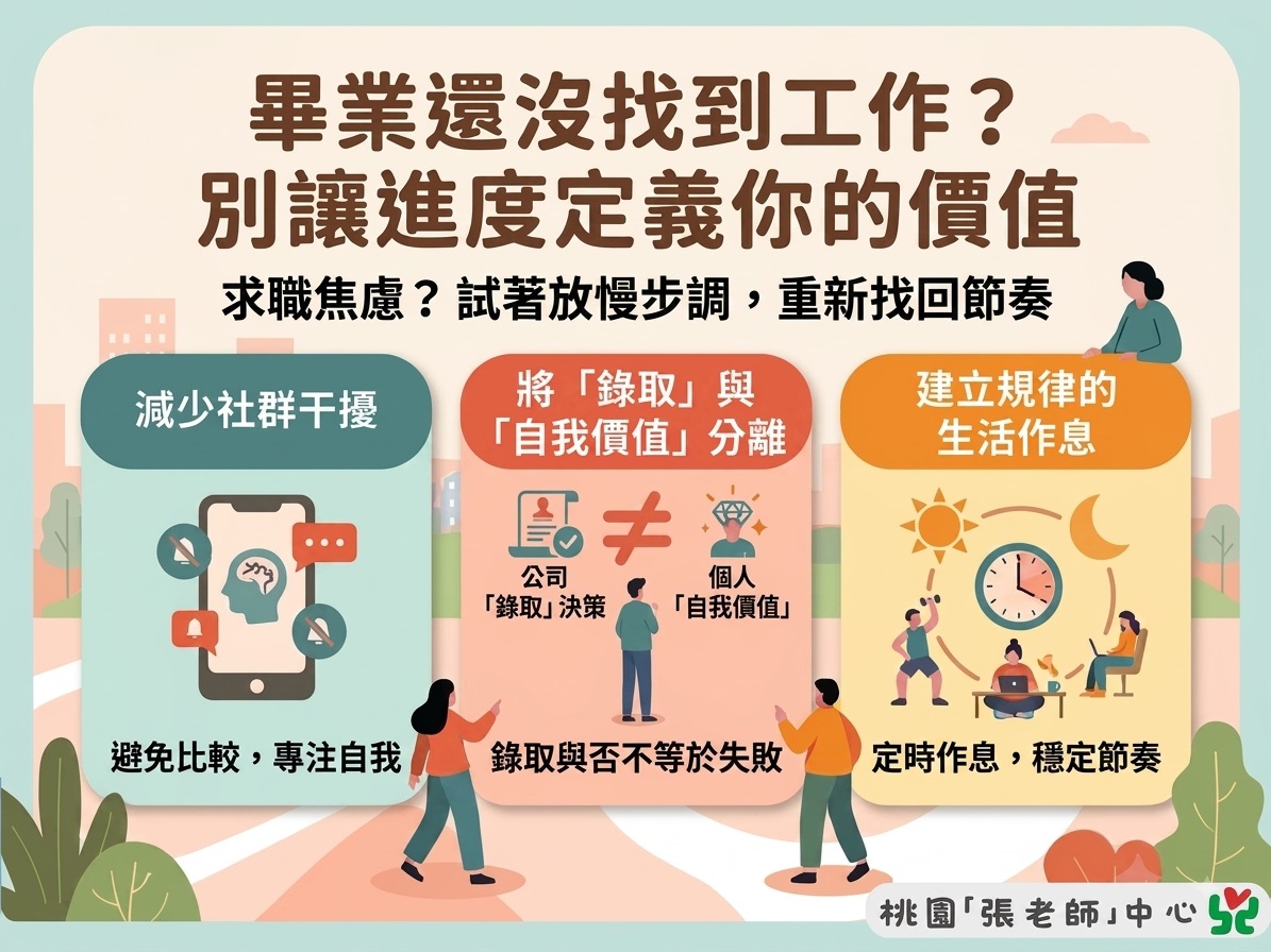 新鮮人找工作不順利 桃園張老師：不代表人生步調落後
